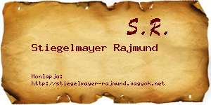 Stiegelmayer Rajmund névjegykártya